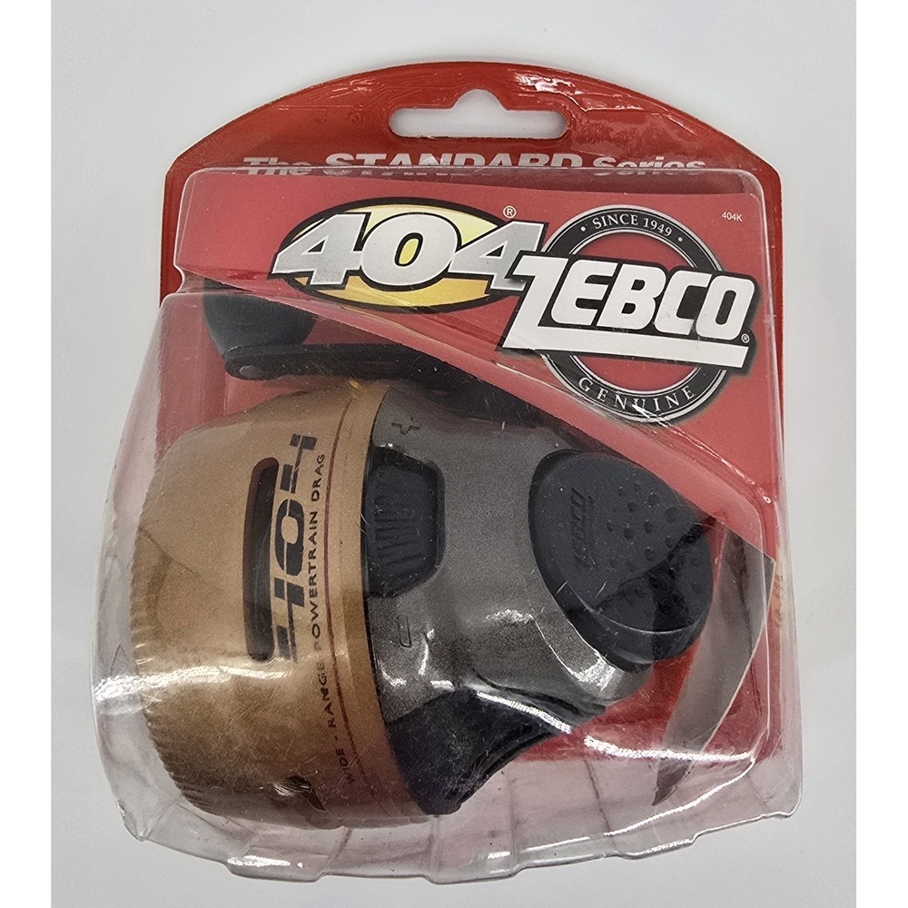 NEW Zebco Fishing Reel 404 Gold Gray No Tangle Durable Heavy Duty 2008 NOS